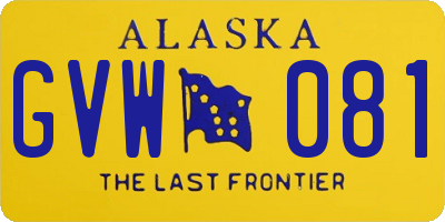 AK license plate GVW081