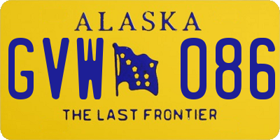 AK license plate GVW086