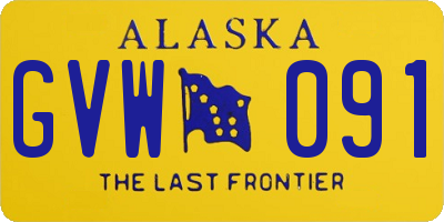 AK license plate GVW091