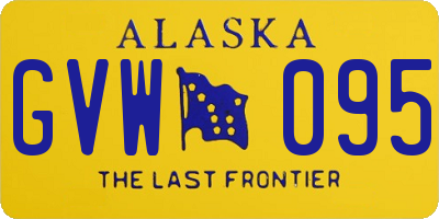 AK license plate GVW095