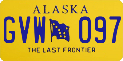 AK license plate GVW097