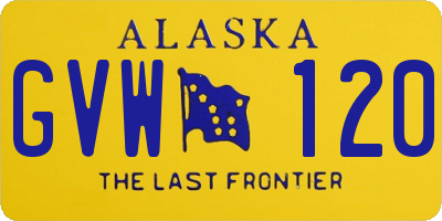 AK license plate GVW120