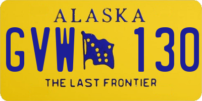 AK license plate GVW130