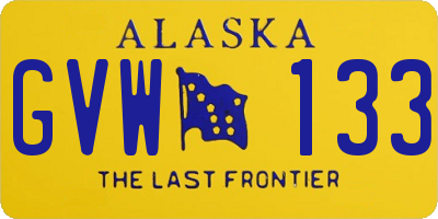 AK license plate GVW133