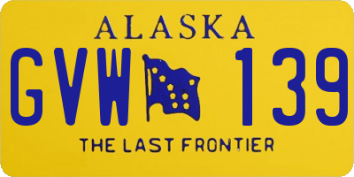 AK license plate GVW139