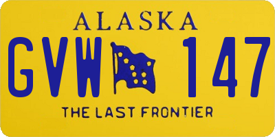 AK license plate GVW147