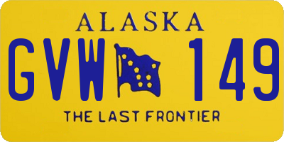 AK license plate GVW149