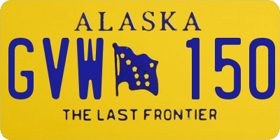 AK license plate GVW150