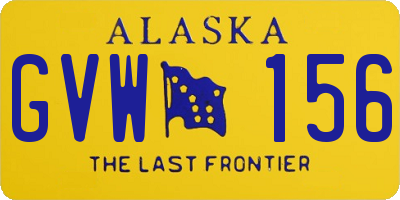 AK license plate GVW156