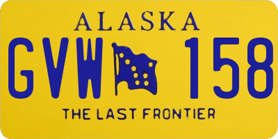 AK license plate GVW158