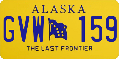 AK license plate GVW159