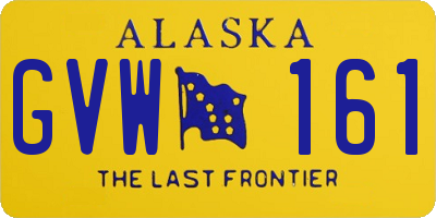 AK license plate GVW161