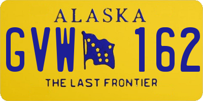 AK license plate GVW162