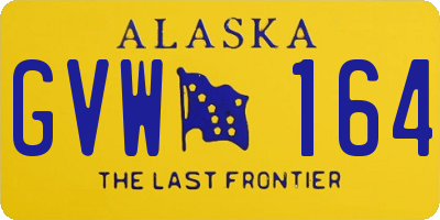 AK license plate GVW164