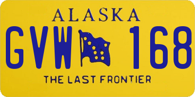 AK license plate GVW168