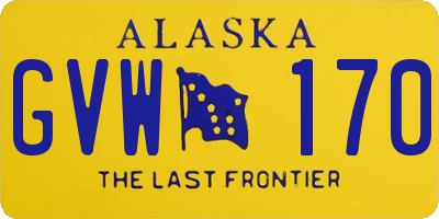 AK license plate GVW170