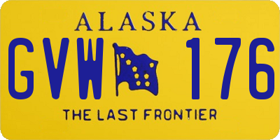 AK license plate GVW176