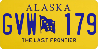 AK license plate GVW179