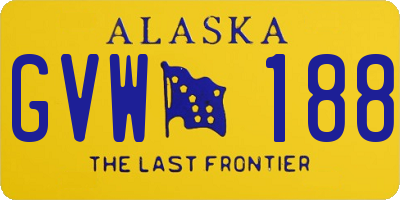 AK license plate GVW188