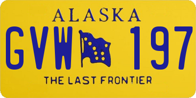 AK license plate GVW197