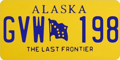 AK license plate GVW198