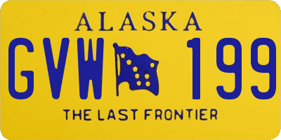 AK license plate GVW199