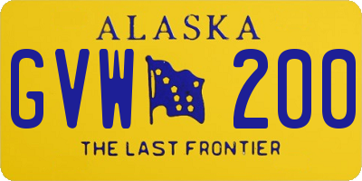 AK license plate GVW200