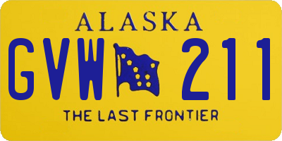 AK license plate GVW211