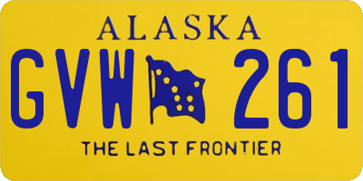 AK license plate GVW261