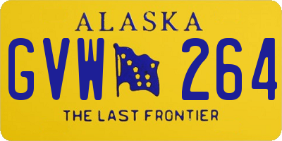 AK license plate GVW264