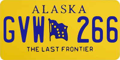 AK license plate GVW266