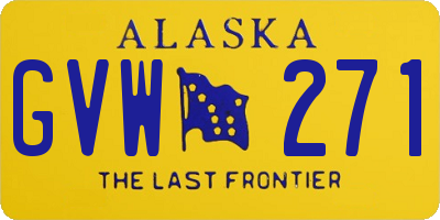 AK license plate GVW271