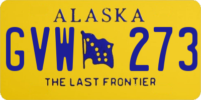 AK license plate GVW273