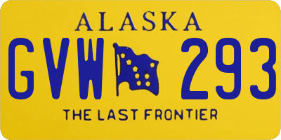 AK license plate GVW293