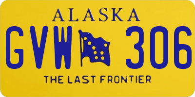 AK license plate GVW306