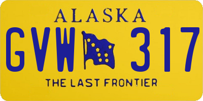 AK license plate GVW317