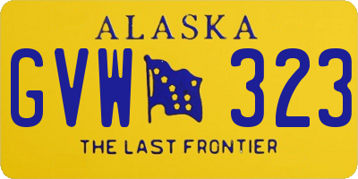 AK license plate GVW323