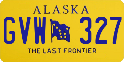 AK license plate GVW327