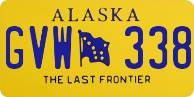 AK license plate GVW338