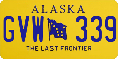 AK license plate GVW339