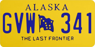 AK license plate GVW341