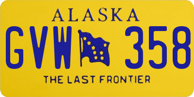 AK license plate GVW358