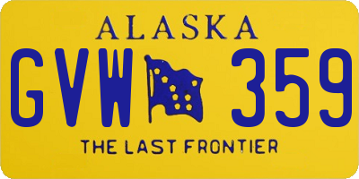 AK license plate GVW359