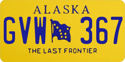 AK license plate GVW367