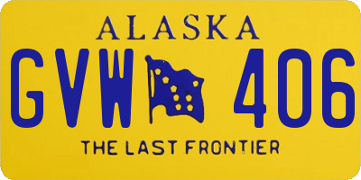 AK license plate GVW406