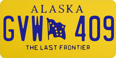 AK license plate GVW409