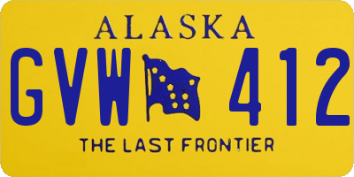 AK license plate GVW412