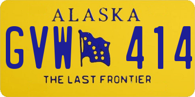 AK license plate GVW414