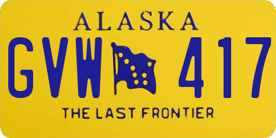 AK license plate GVW417