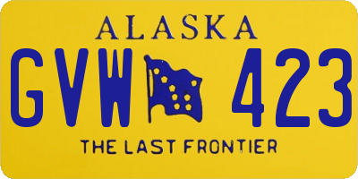 AK license plate GVW423